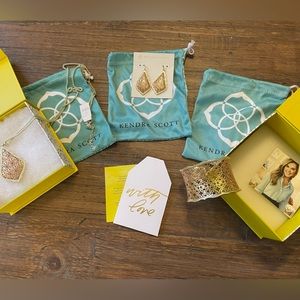 NEW Kendra Scott 3 piece rose gold & gold jewelry set!! GREAT CHRISTMAS GIFT!
